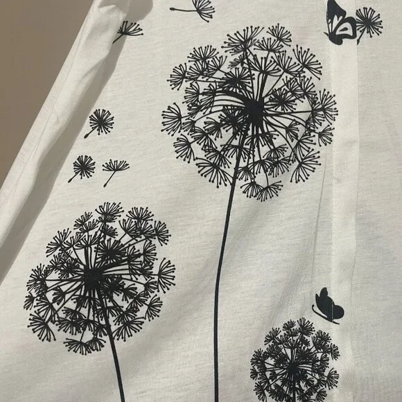 White & Black Summer Top, NORACORA, Medium, NWT - Picture 8 of 9